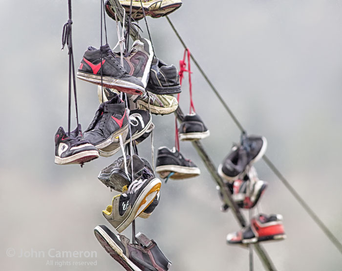 sneakers on the wires sneakers on the wires