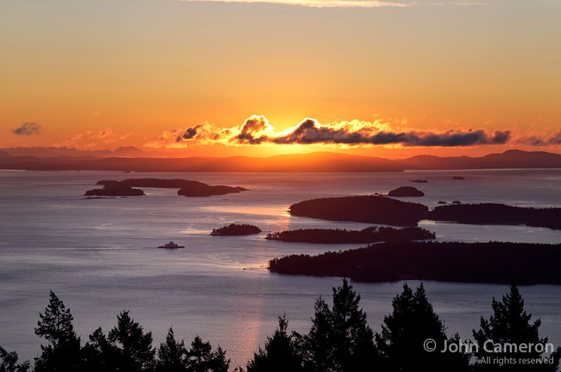 December Sunrise over the Gulf Islands