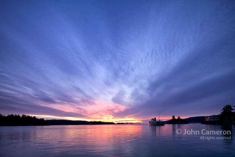Float Plane leaves Ganges at Sunrise