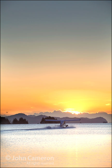 Saltspring Air traffic at daybreak