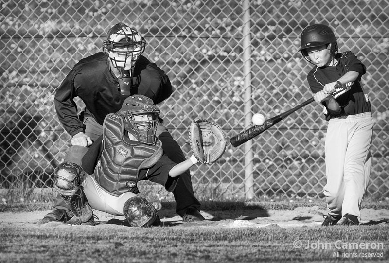 Salt Spring Baseball in black and white