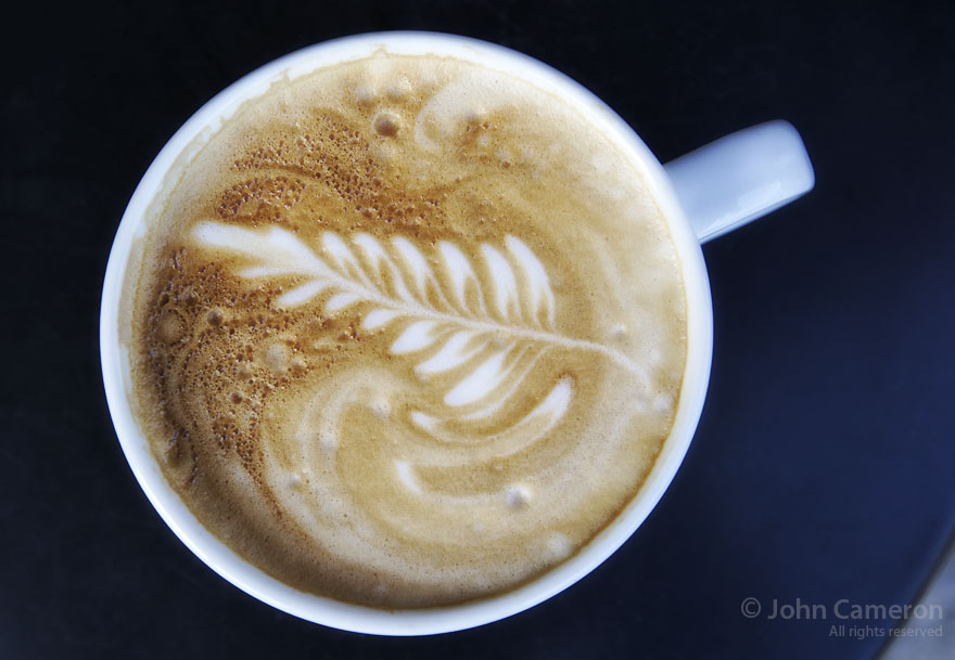 Coffee art at Salt Spring Coffee