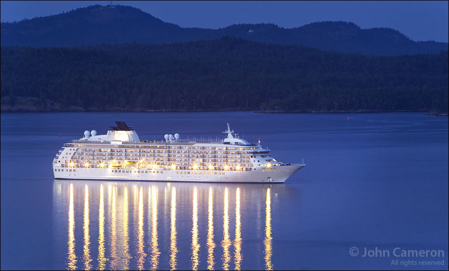 The World at anchor at Salt Spring Island